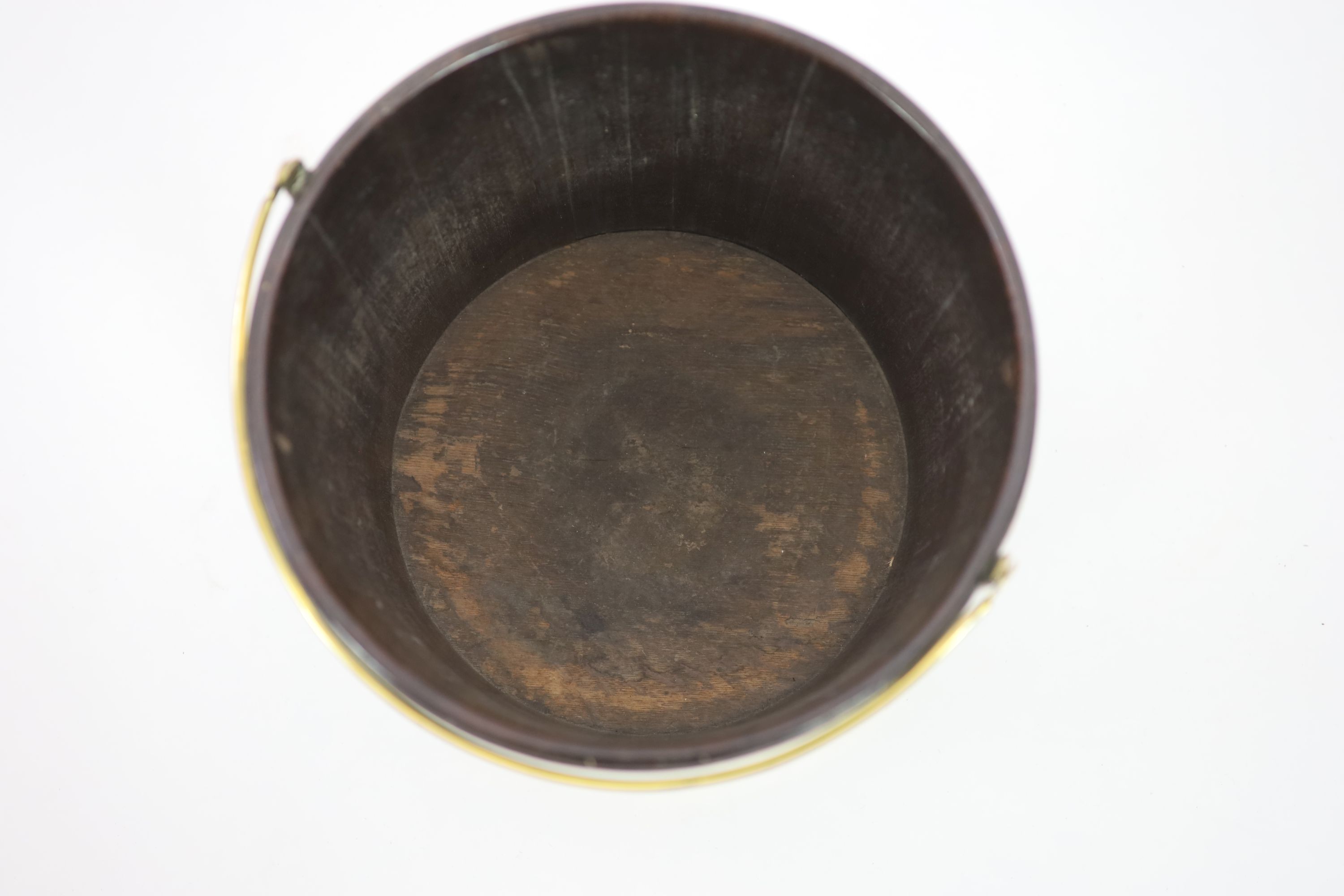 A George III mahogany peat bucket, W.31cm H.29cm